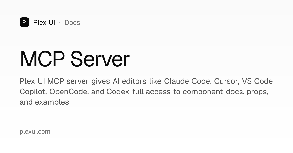 MCP Server — Plex UI