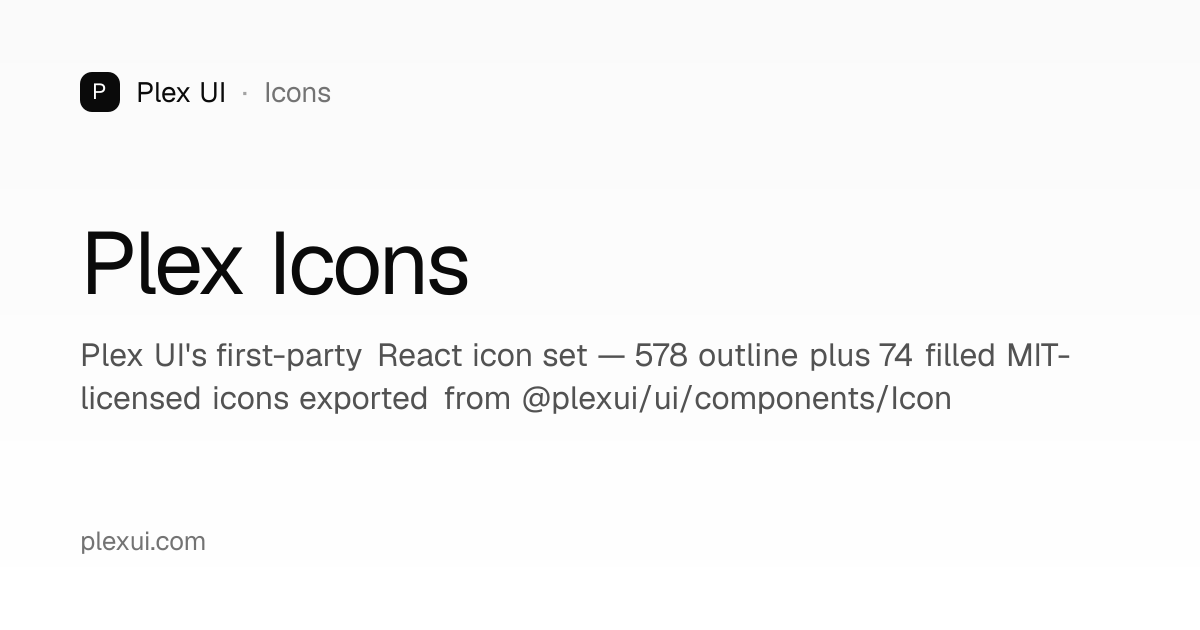 Plex Icons — Plex UI