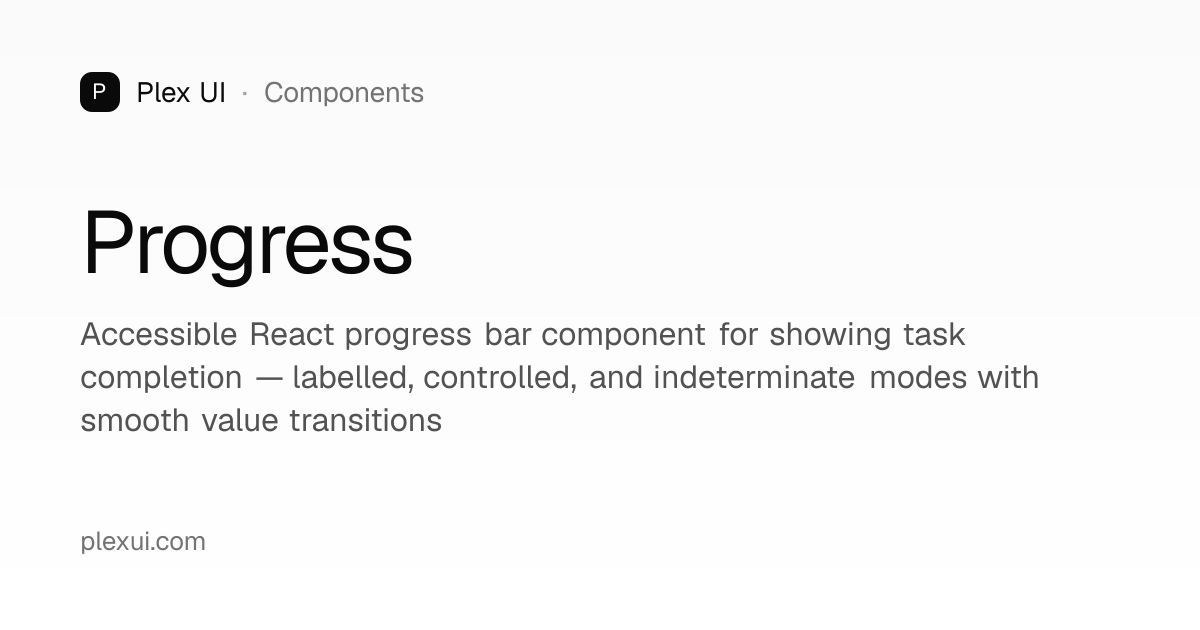Progress — Plex UI