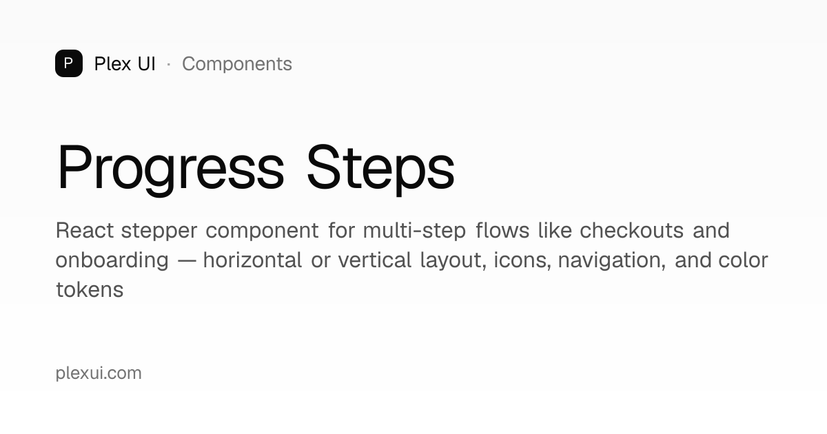 Progress Steps — Plex UI