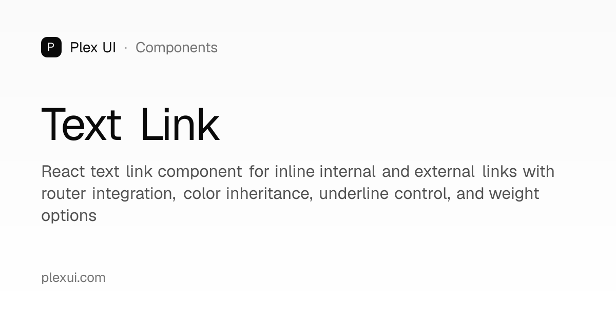 Text Link — Plex UI